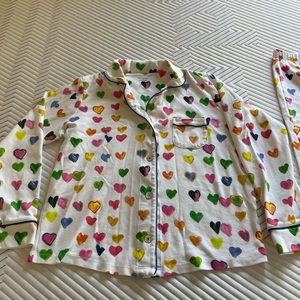 Roller Rabbit cotton pajamas, “tiny drops of love” polo pj set